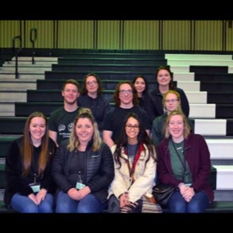 ASL students ASL studies students on bleachers