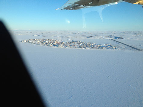 Aerial view of Noatak from airplane