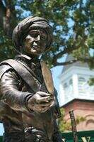 statue of sequoyah on nsu campus