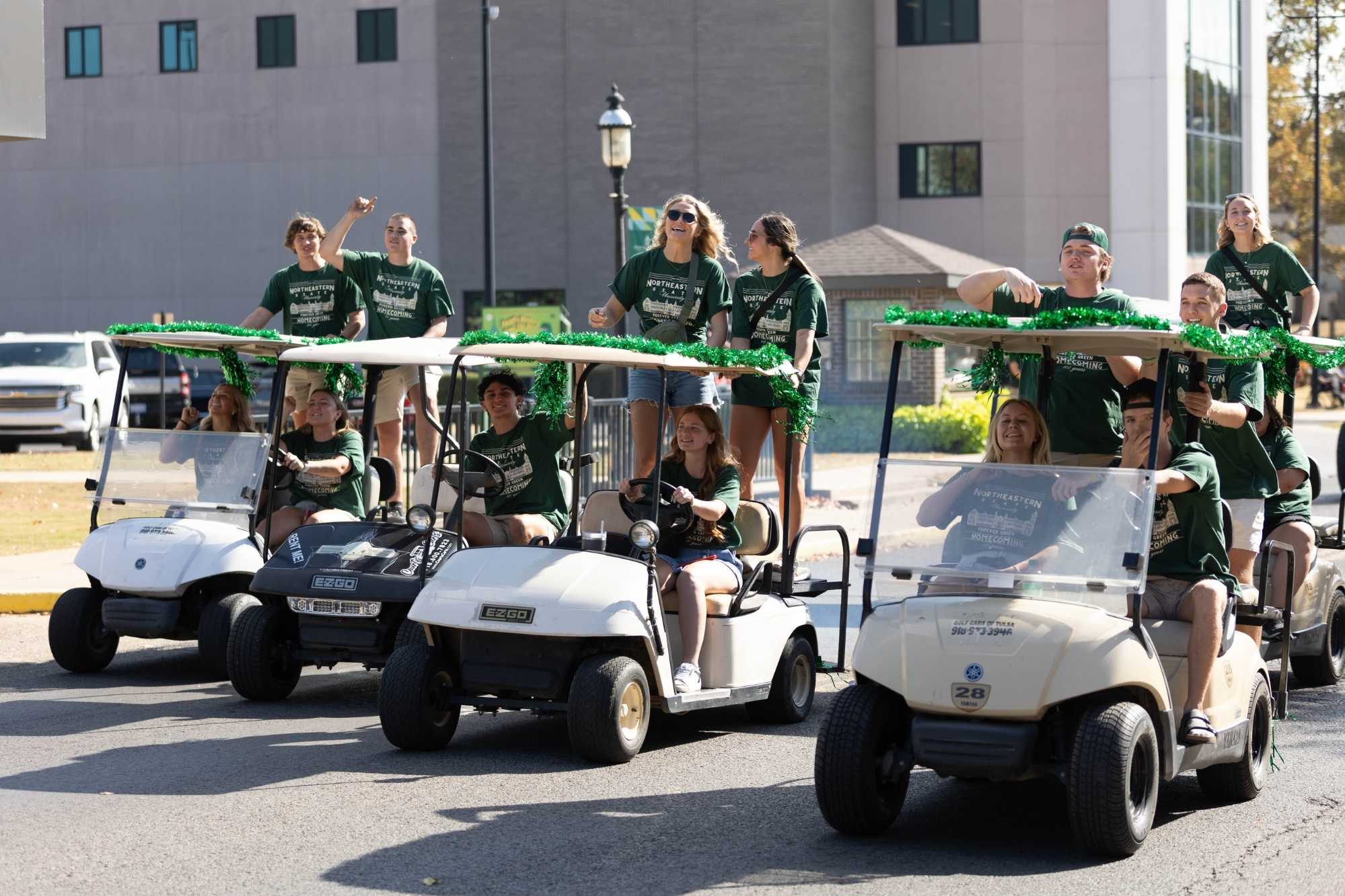 SWHC on golf carts in parade SWHC on golf carts in parade