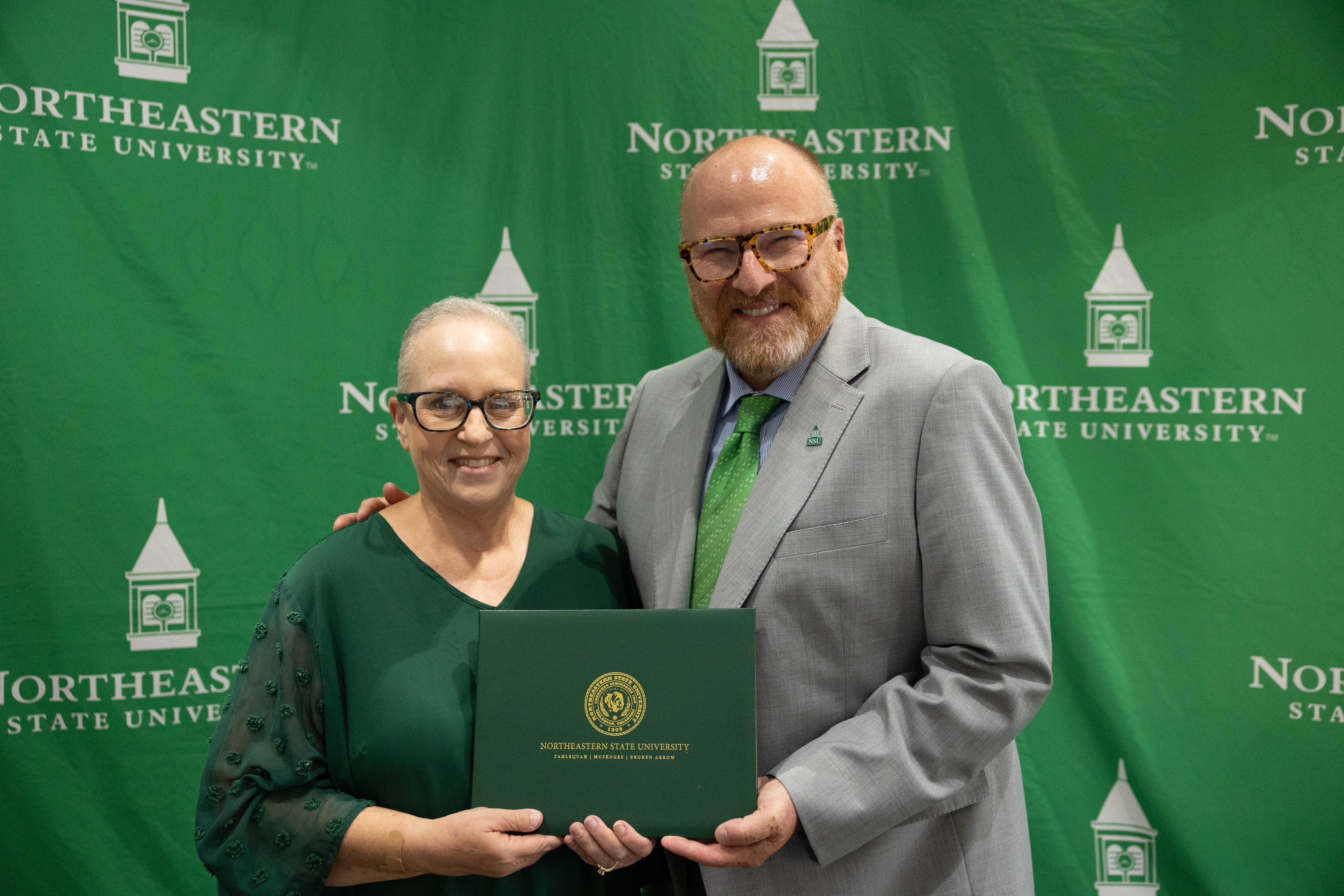 Model the Way 2025 Dr. Jennifer Edwards and President Hanley