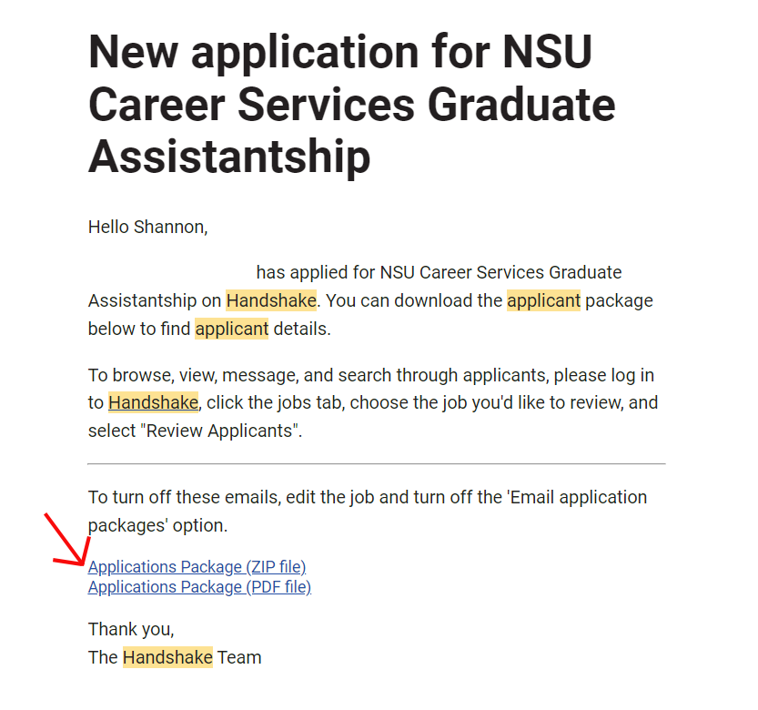 On Campus Student Employment Email Sample