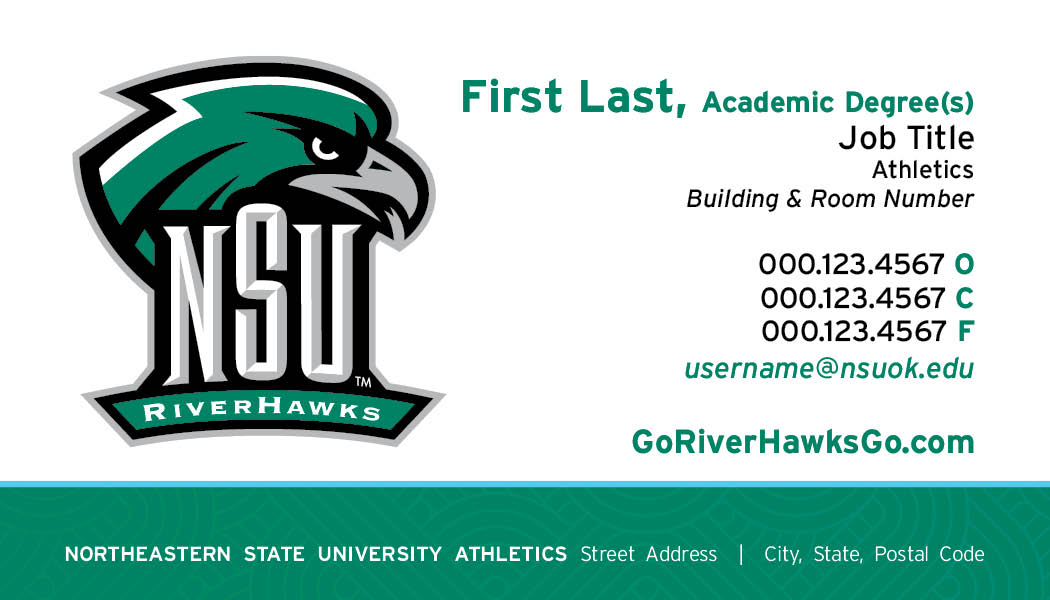 athletics department business card