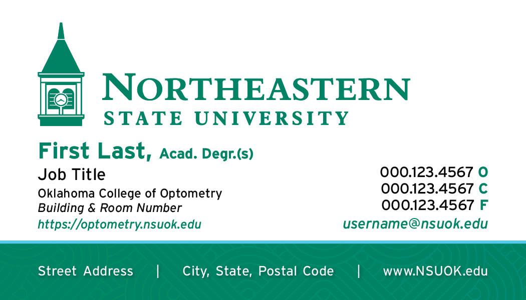 optometry business card