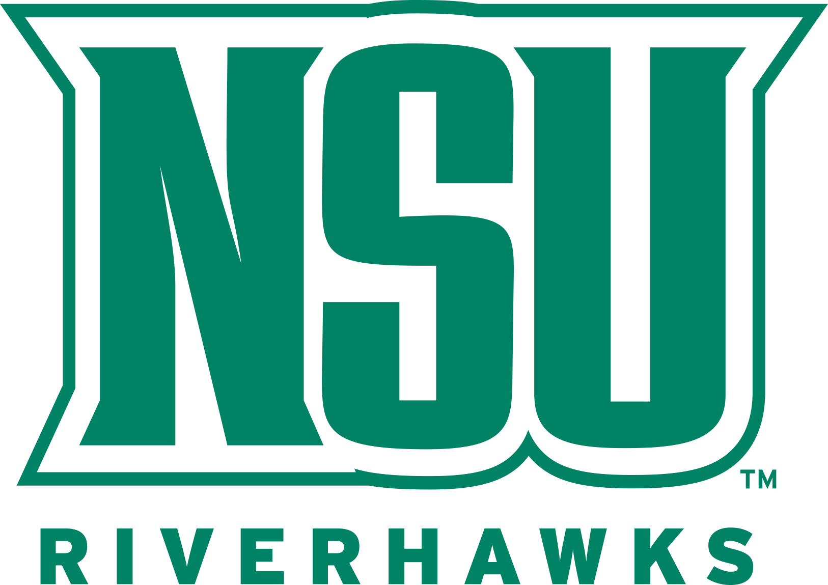  Athletics Logos - Monogram - NSU Text Only One Color Green