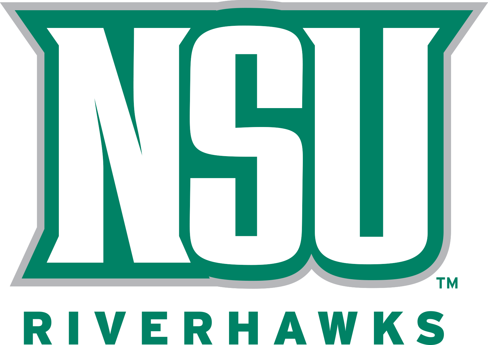 Athletics Logos - Monogram - NSU Text Only Three Colors